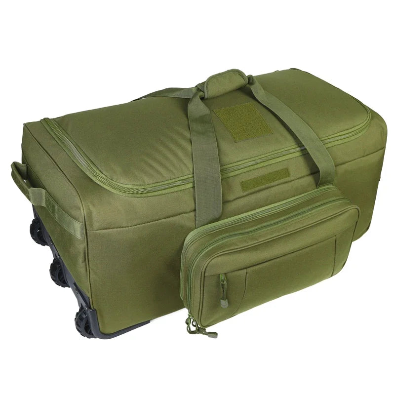 LQARMY 124L Outdoor Camping Travel Bag Waterproof Nylon Luggage