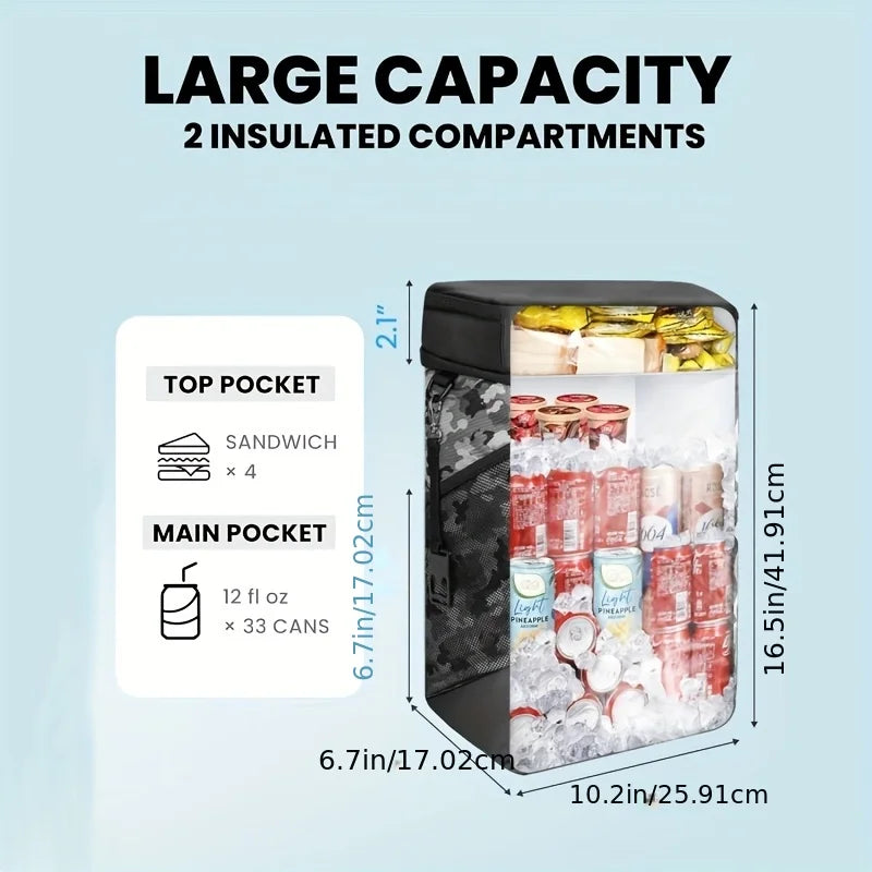 Leakproof Cooling Backpack With Dual Insulation For Camping