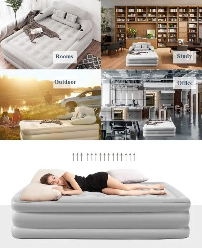 NONECN Air Mattress Sofa Bed Indoor Outdoor Portable Inflatable Couch