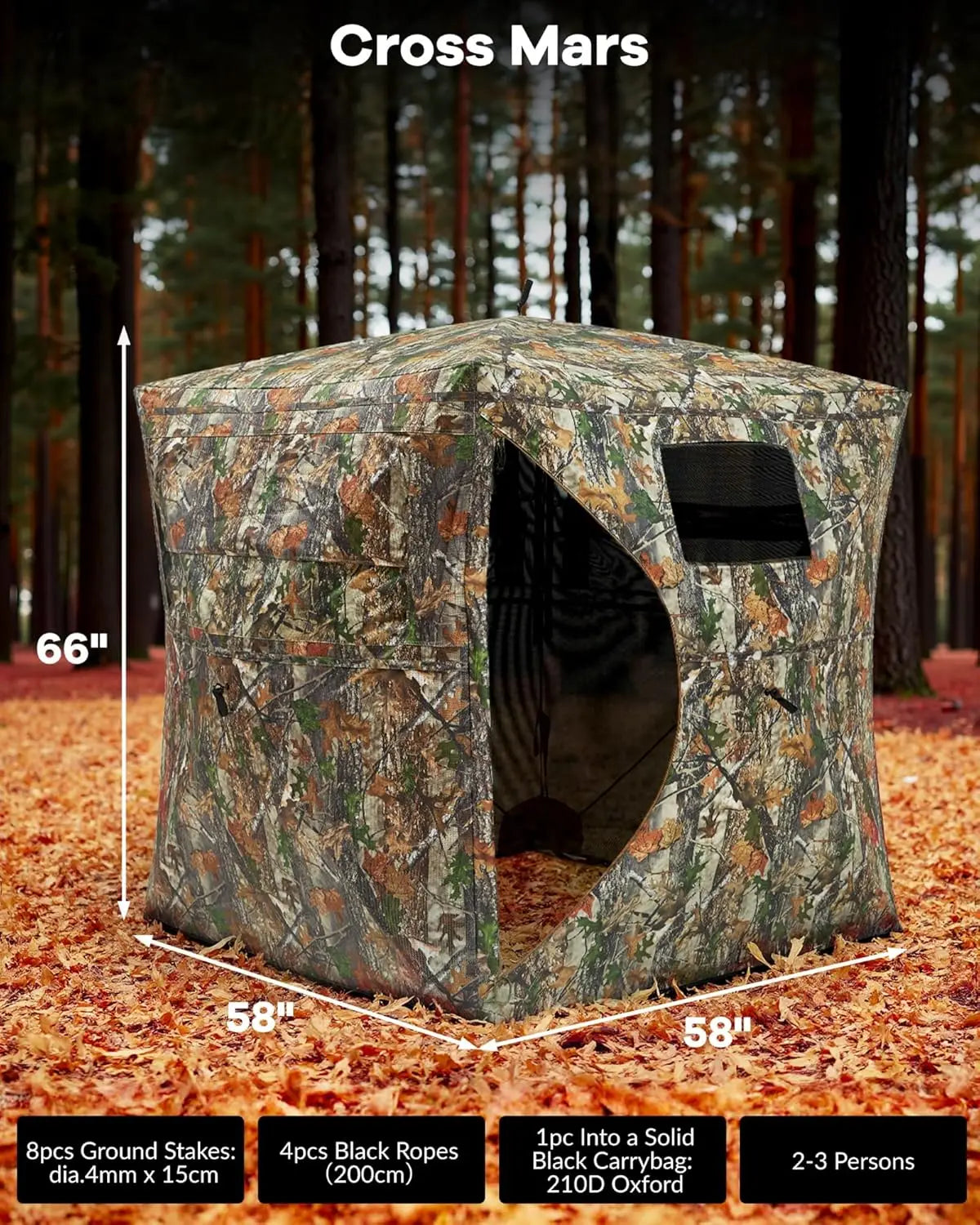 Twister CK Outdoor Hunting Pop Up Ground Blind 4-6 People
