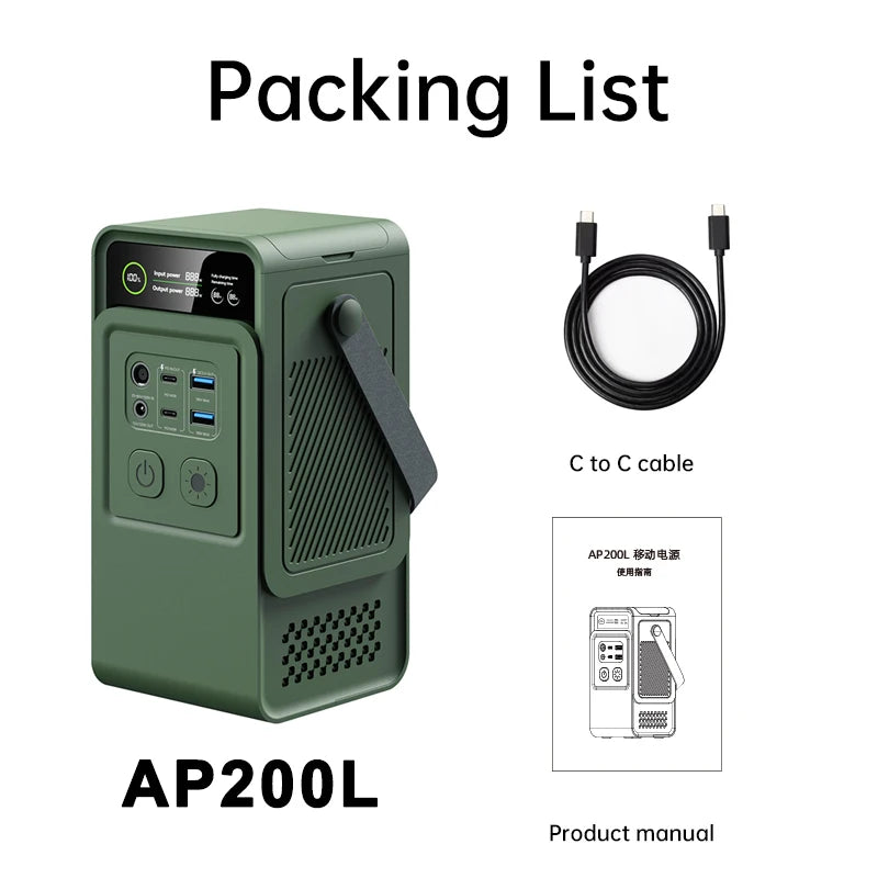 CTOLITY 200W Power Station 192Wh LiFePO4 Portable Charger