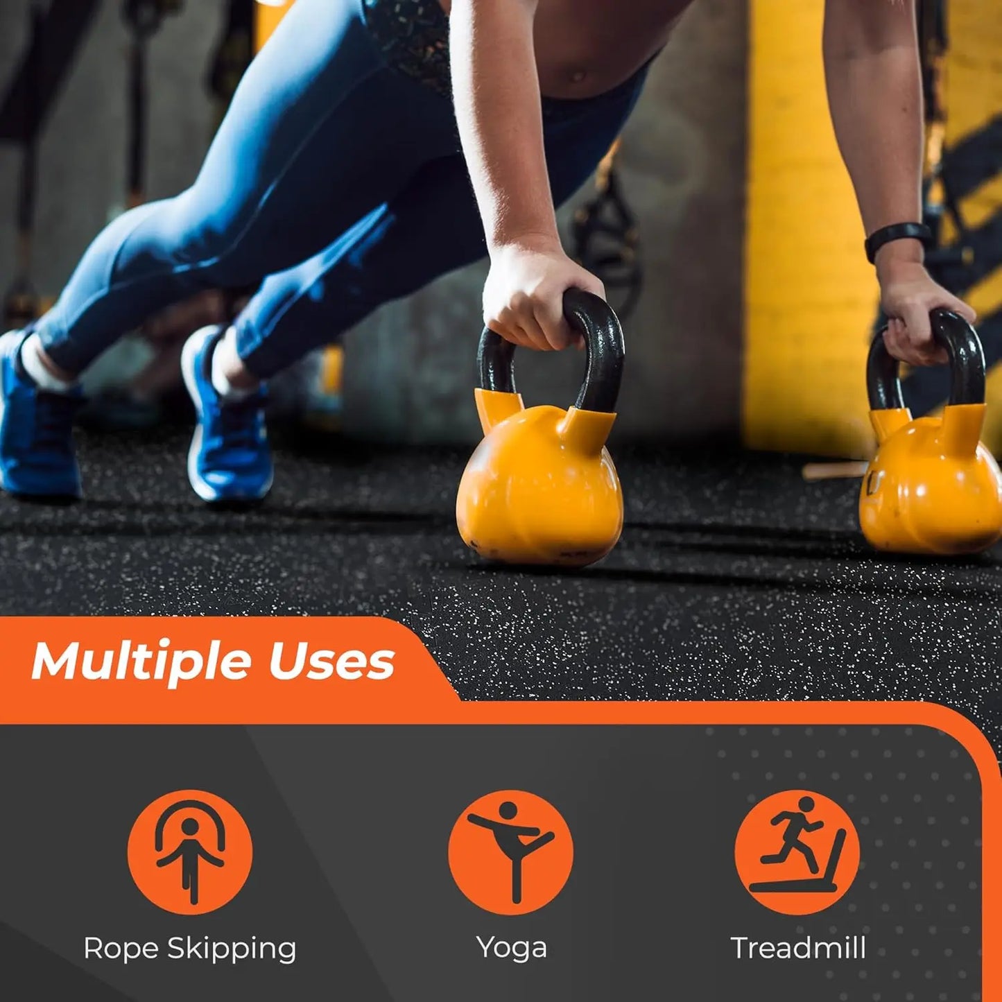 Interlocking Gym Floor Mats With Rubber Top For Home Workouts