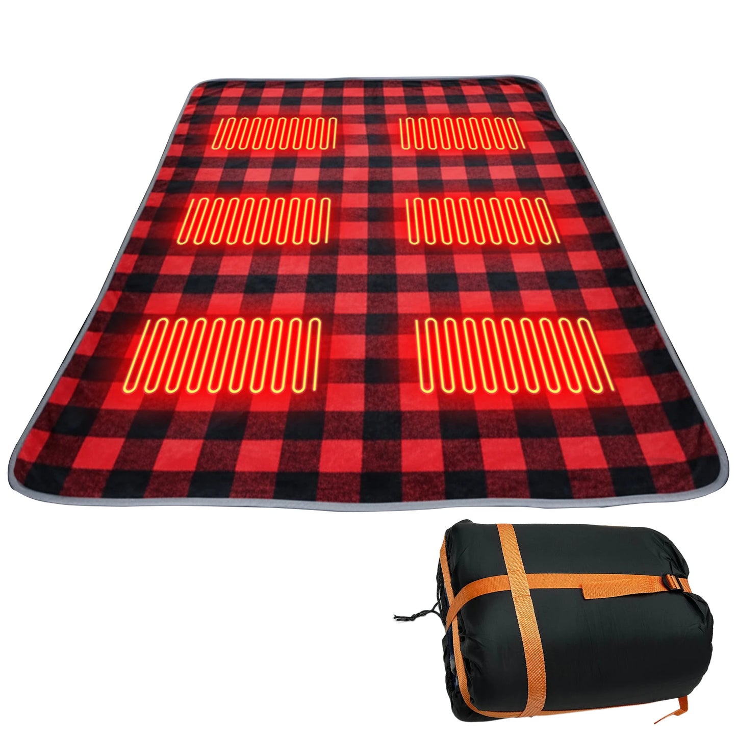 ShunmaiiCN Camping USB Heated Sleeping Mat With Six Heating Zones