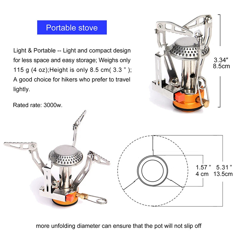 Widesea Camping Cookware Set Outdoor Pot and Stove Kit