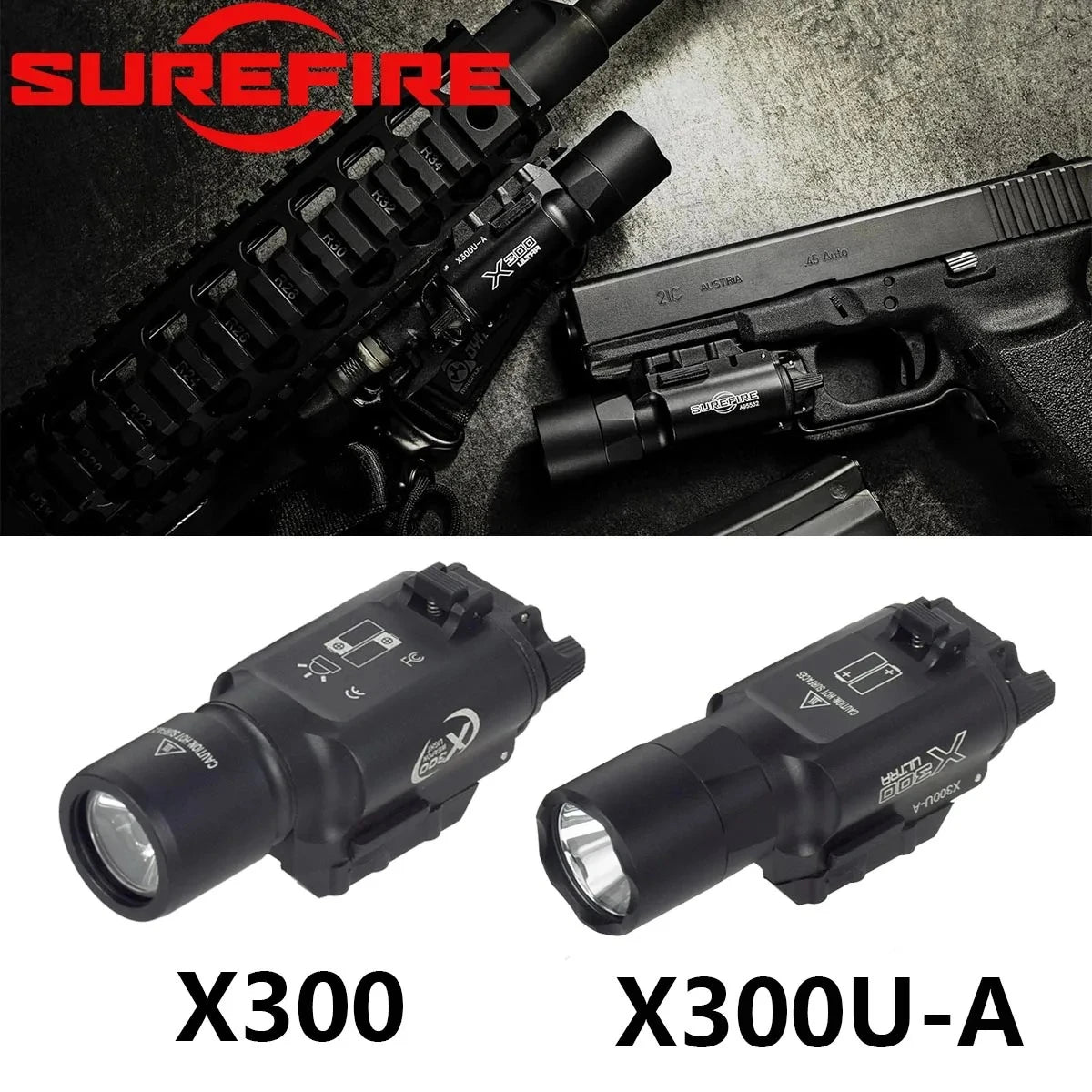 LAMBUL X300U Ultra Weapon Flashlight For 20mm Picatinny Rail
