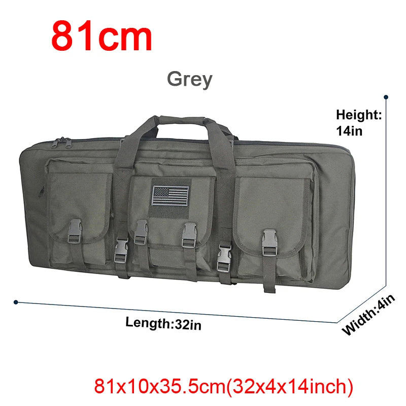 LQARMY Tactical Double Rifle Case Molle Rifle Bag Sniper Airsoft