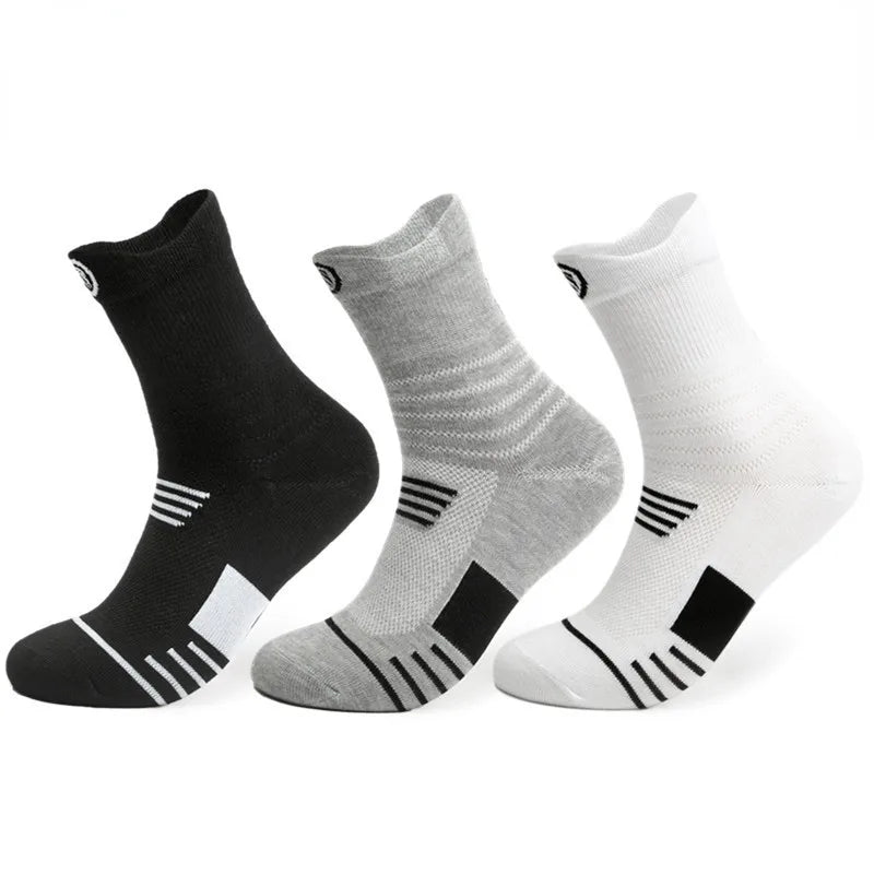 NONECN Mens Basketball Socks Breathable Terry Knit
