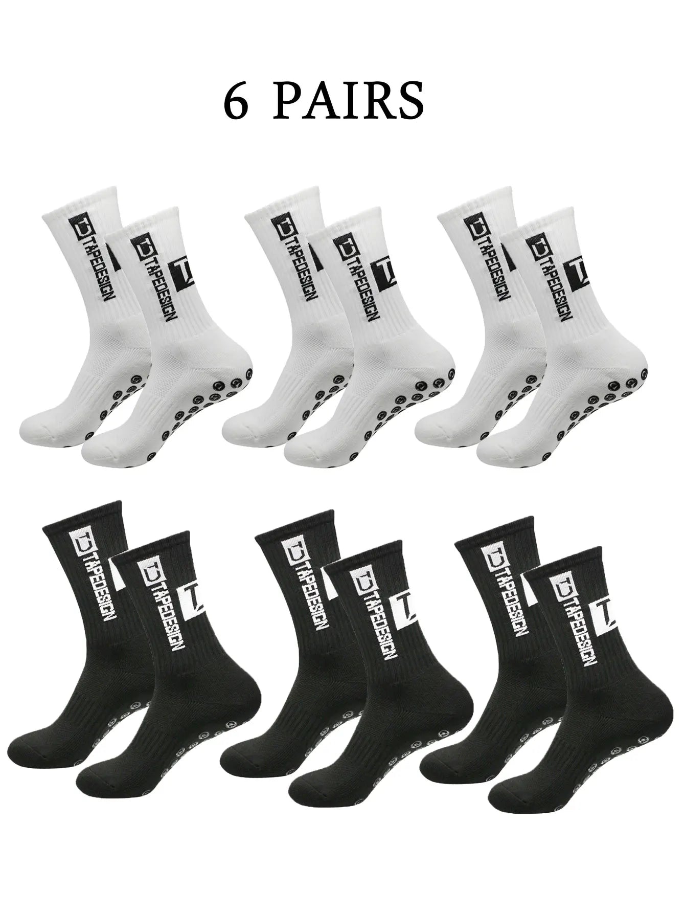 NONECN Unisex Football Socks Anti Slip Mid Length Training Socks
