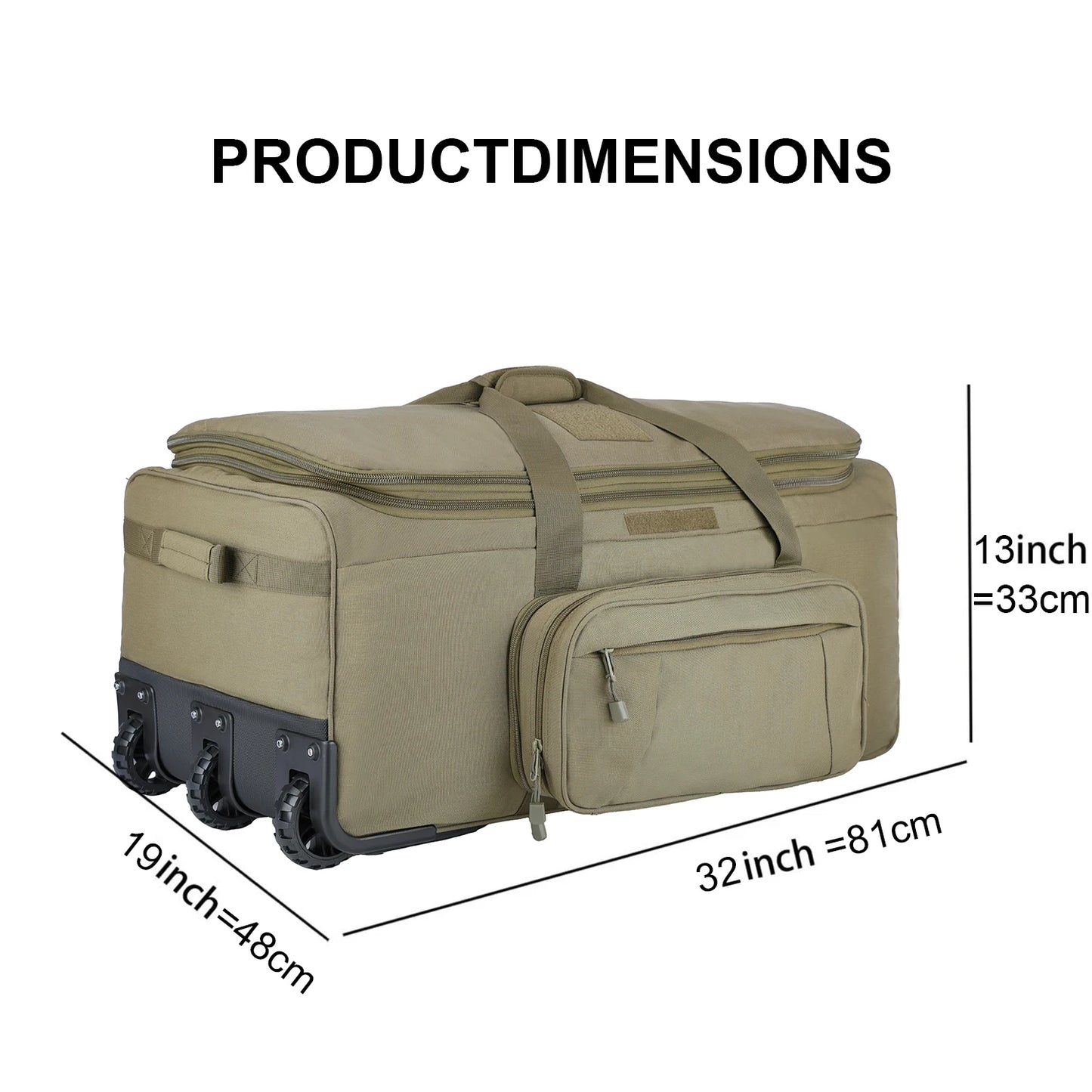 LQARMY 124L Outdoor Camping Travel Bag Waterproof Nylon Luggage
