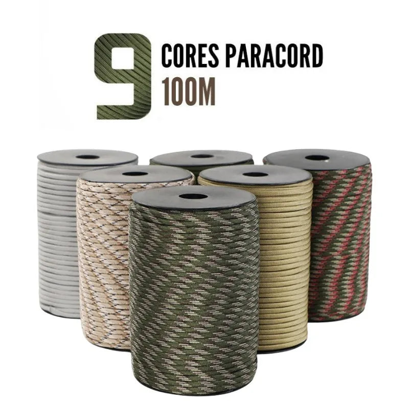 KOTUDENAVY 9 Core 4mm Paracord Rope For Outdoor Use