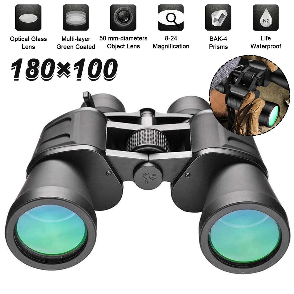 Binoculars 10-180X100 Zoom Waterproof Outdoor Bird Watching