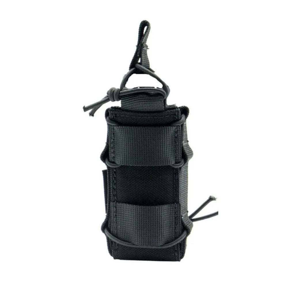 9mm Magazine Pouch Molle Nylon Holster Pistol Flashlight Holder