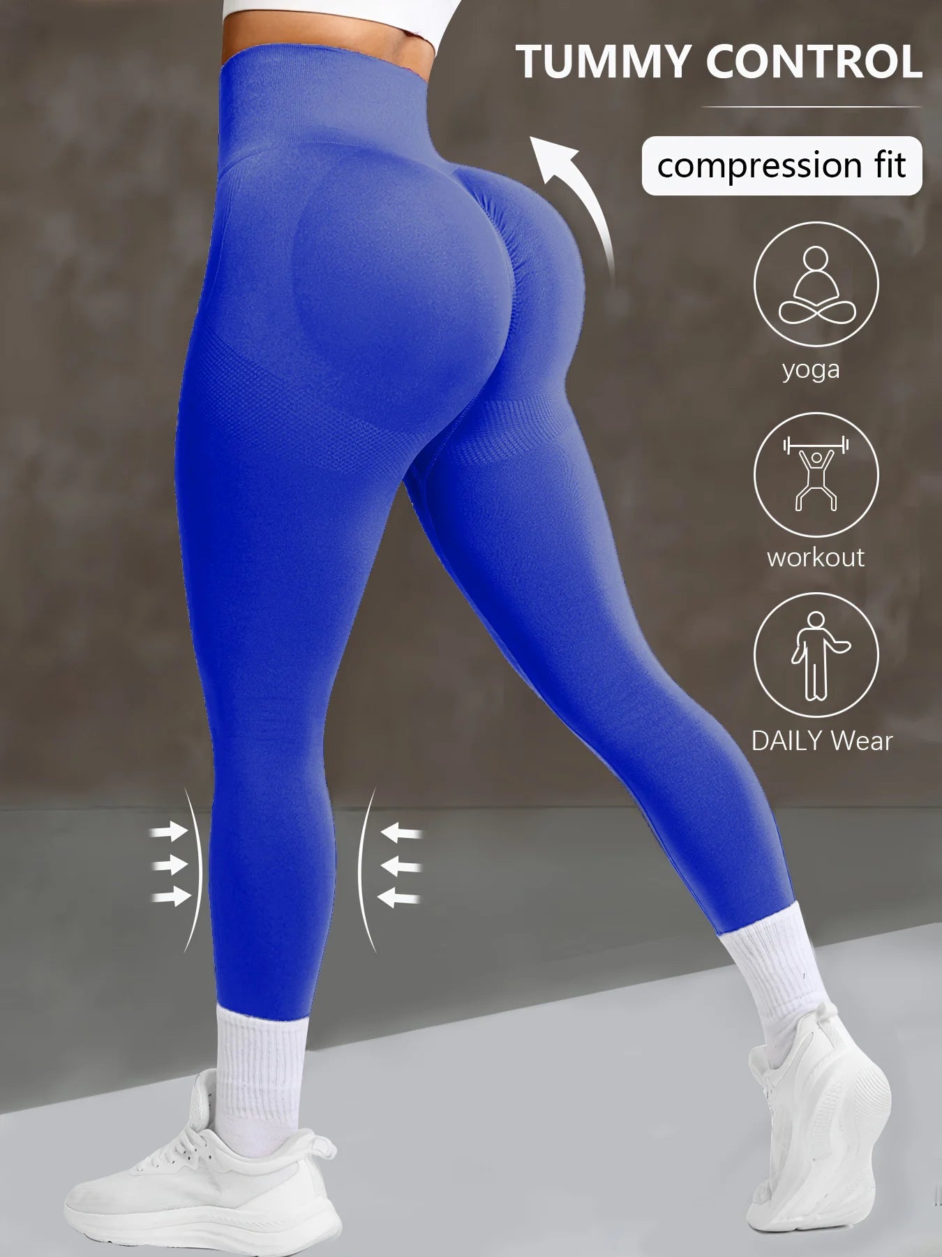 NONECN Seamless Women's High Waist Yoga Pants Hip Lifting