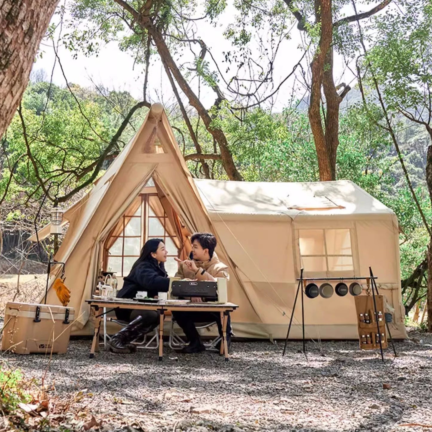 SENLEETO Inflatable Camping Tent With Instant Setup And Waterproof