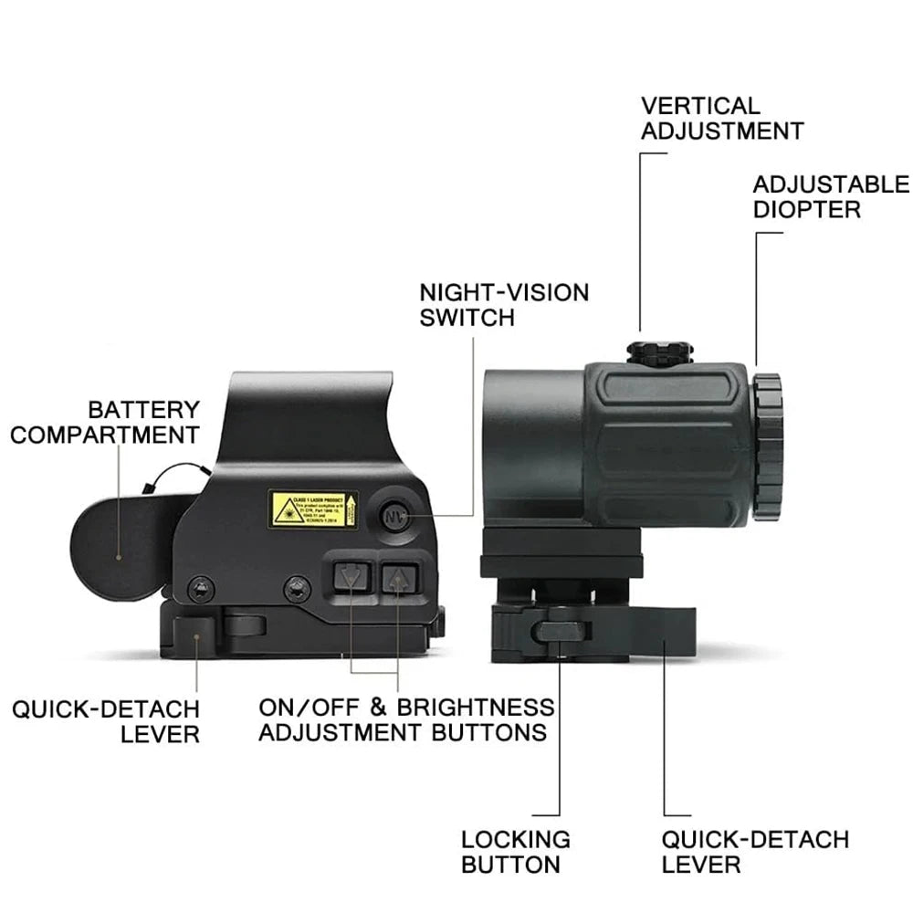 Bestsight 558 Holographic Collimator Sight 68MOA Ring Reticle