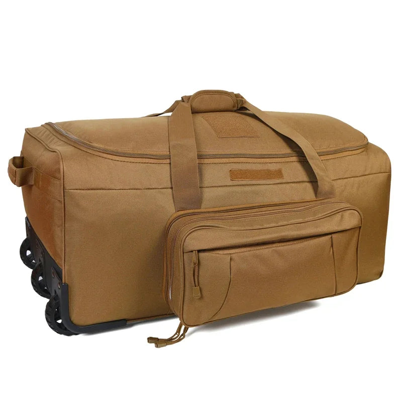 LQARMY 124L Outdoor Camping Travel Bag Waterproof Nylon Luggage