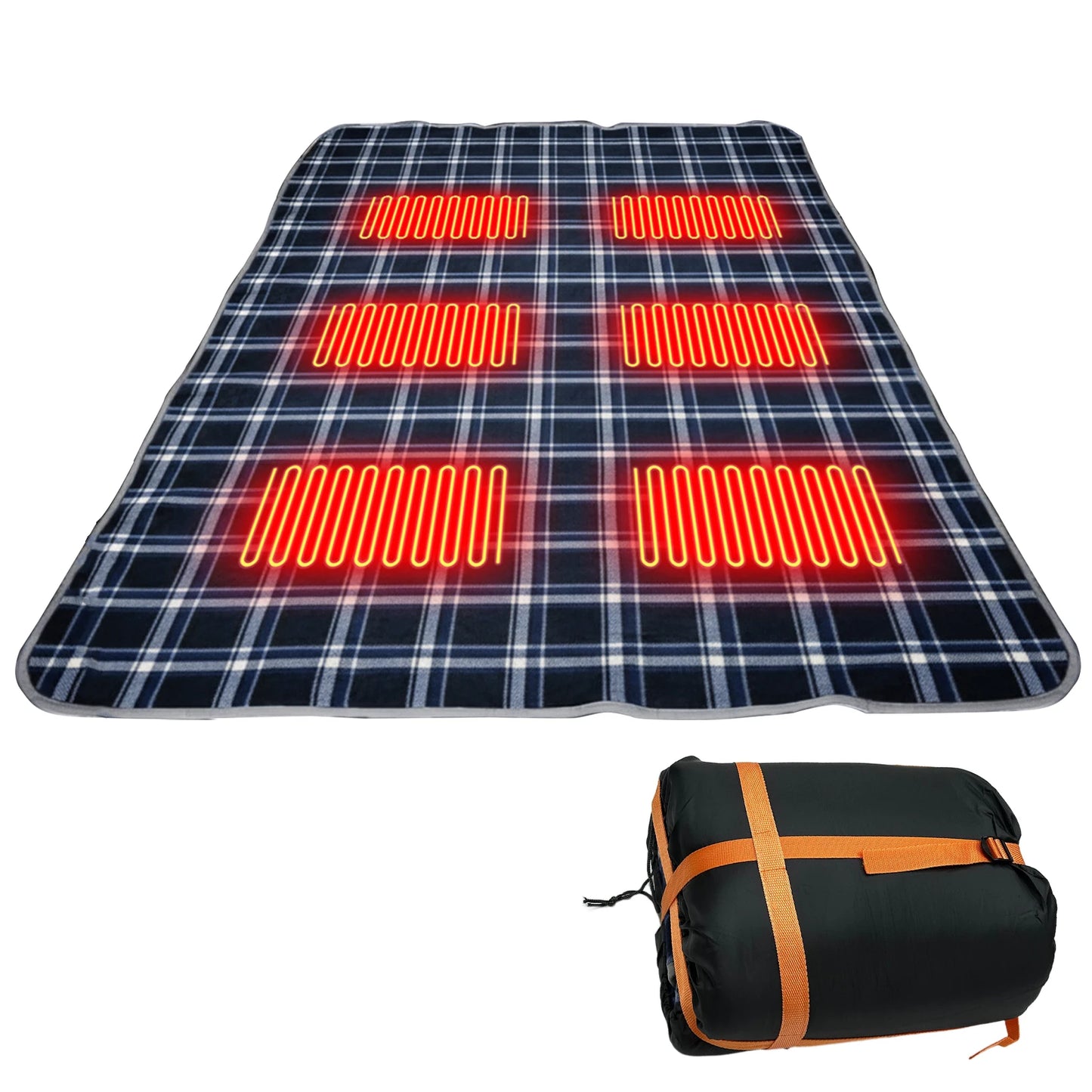 ShunmaiiCN Camping USB Heated Sleeping Mat With Six Heating Zones