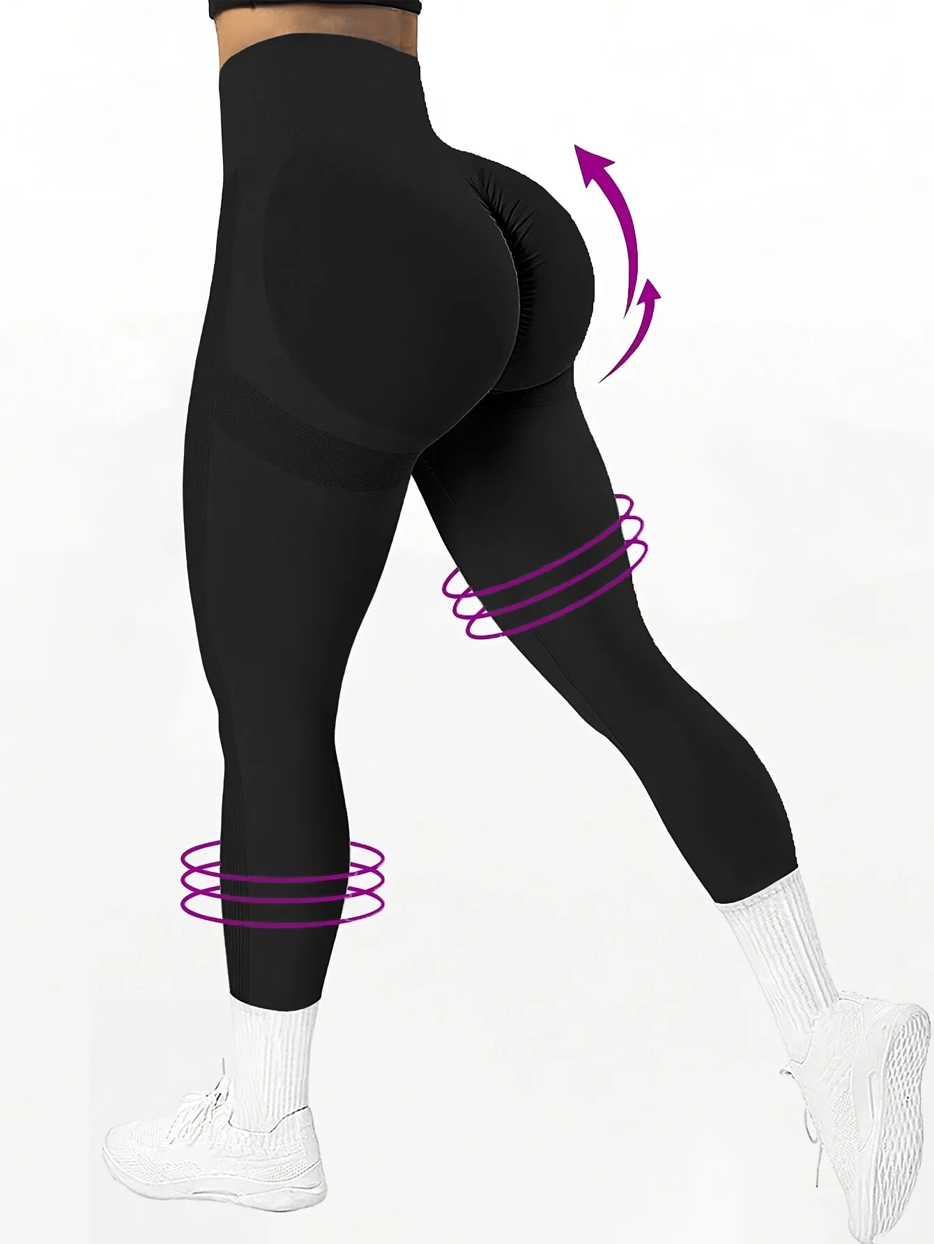 NONECN Seamless Women's High Waist Yoga Pants Hip Lifting