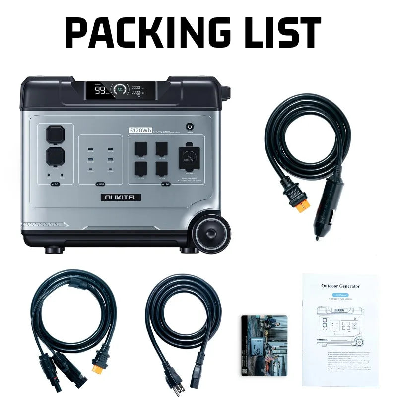 Oukitel P5000E Portable Power Station 5120Wh 2200W