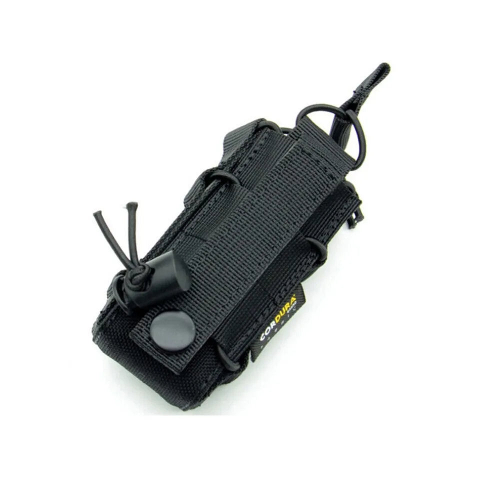 9mm Magazine Pouch Molle Nylon Holster Pistol Flashlight Holder