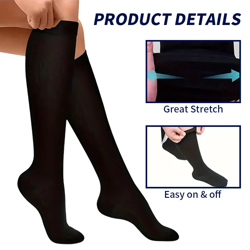 NONECN Compression Socks For Men And Women Athletic Knee High