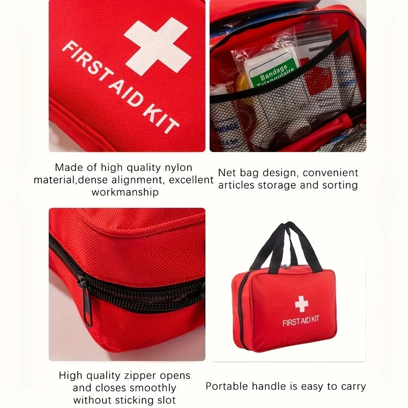 Deluxe First Aid Kit With Carrying Pouch For Outdoor Emergencies