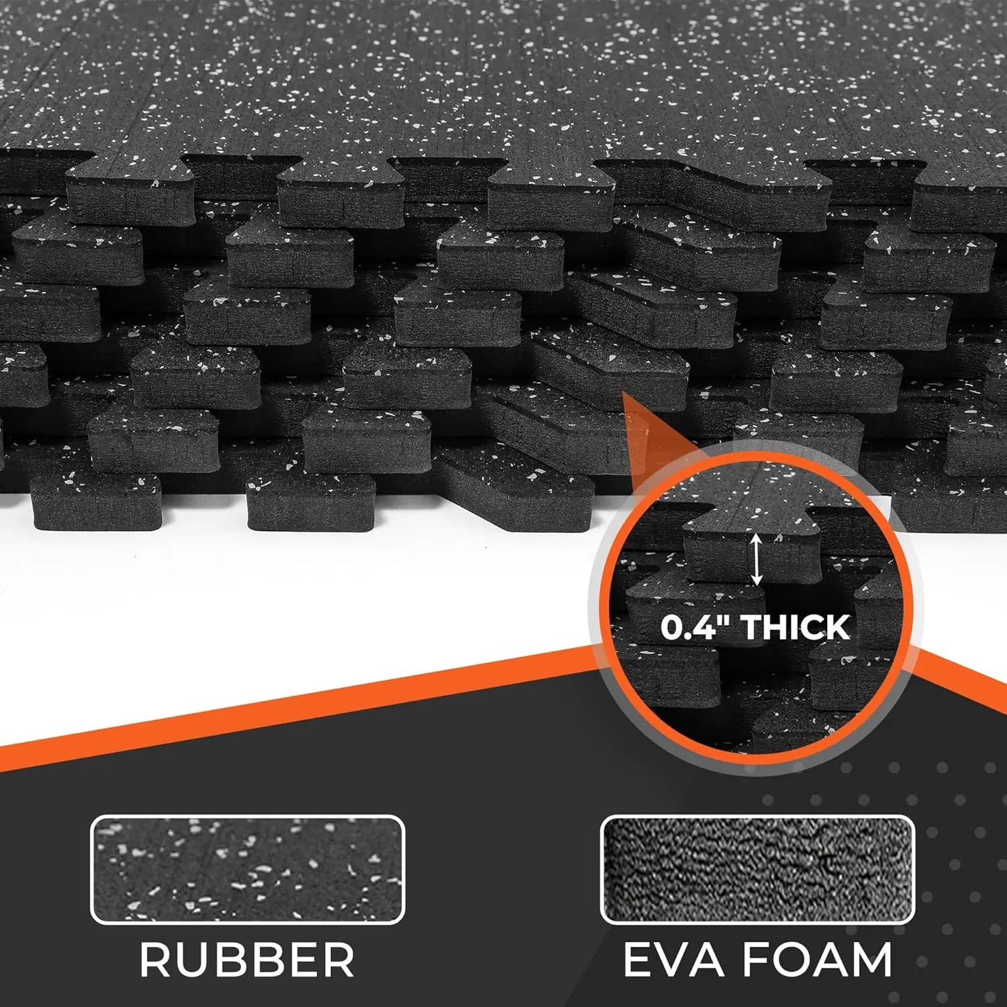 Interlocking Gym Floor Mats With Rubber Top For Home Workouts