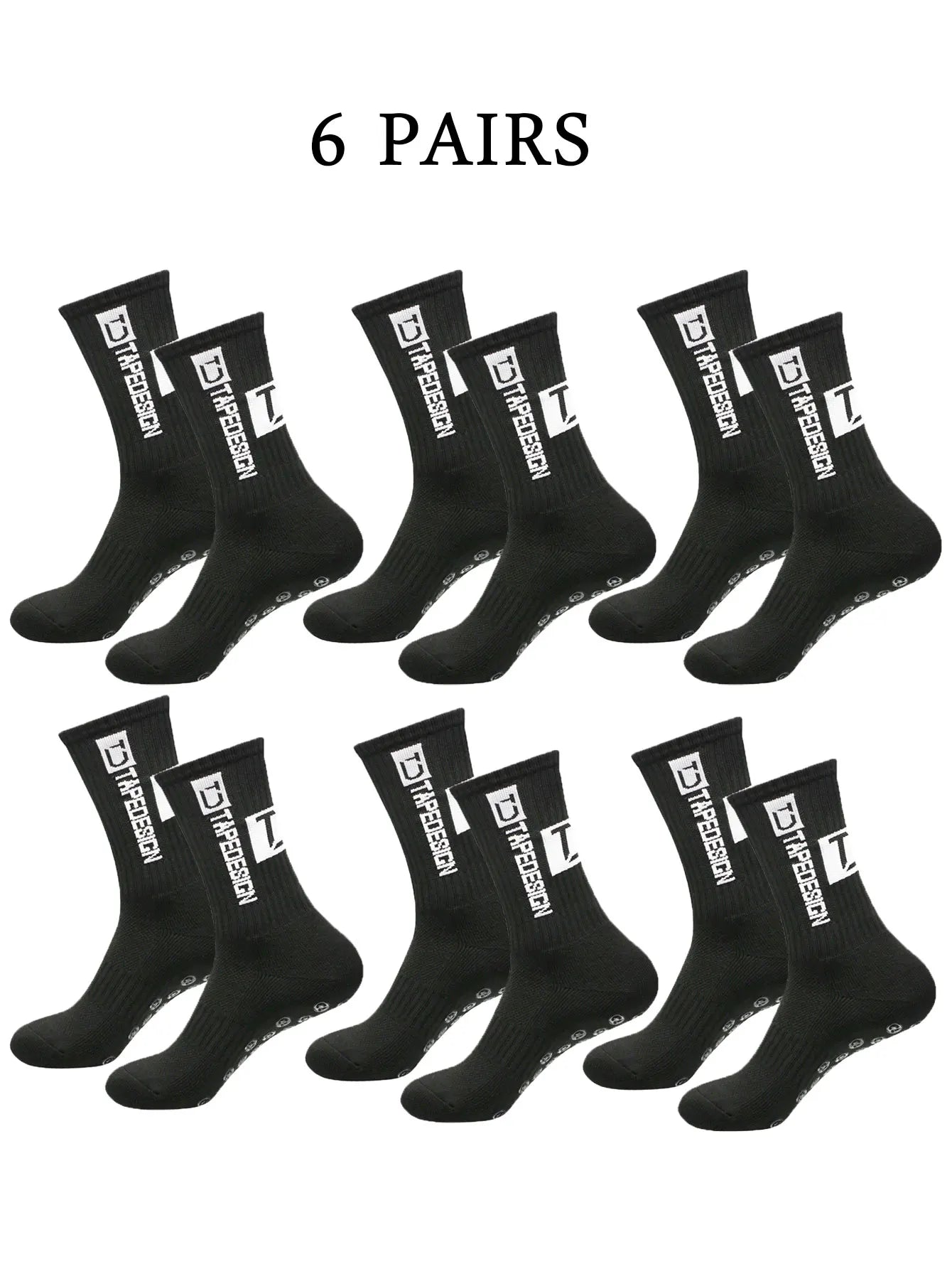 NONECN Unisex Football Socks Anti Slip Mid Length Training Socks