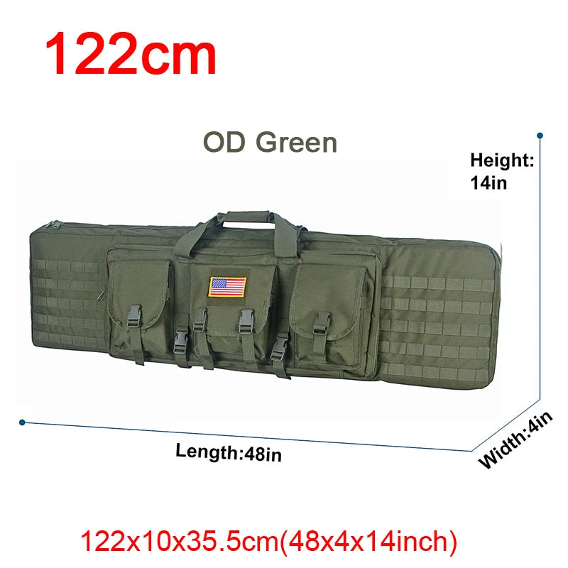 LQARMY Tactical Double Rifle Case Molle Rifle Bag Sniper Airsoft