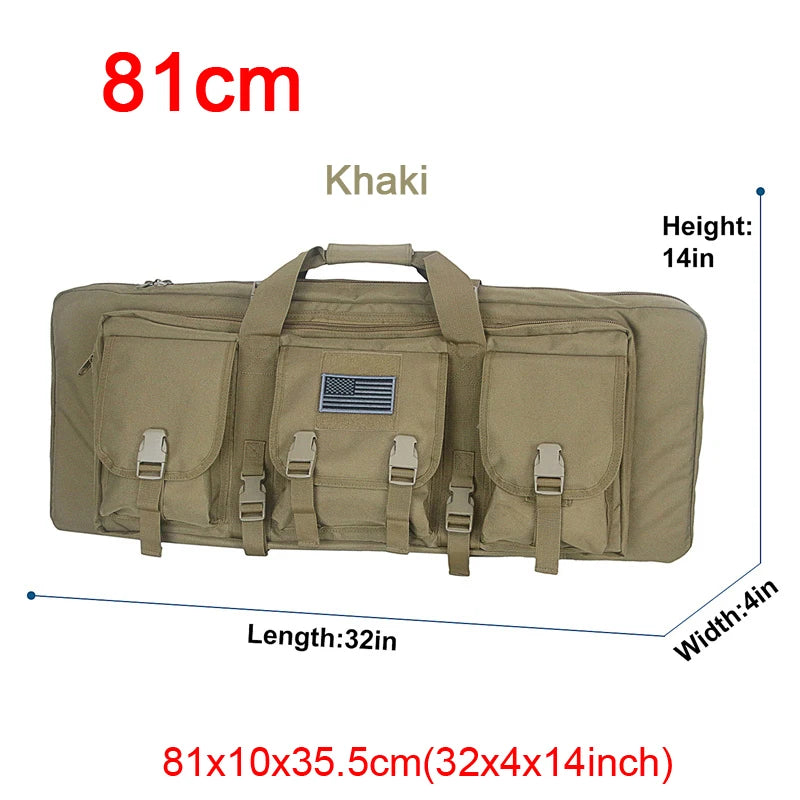 LQARMY Tactical Double Rifle Case Molle Rifle Bag Sniper Airsoft