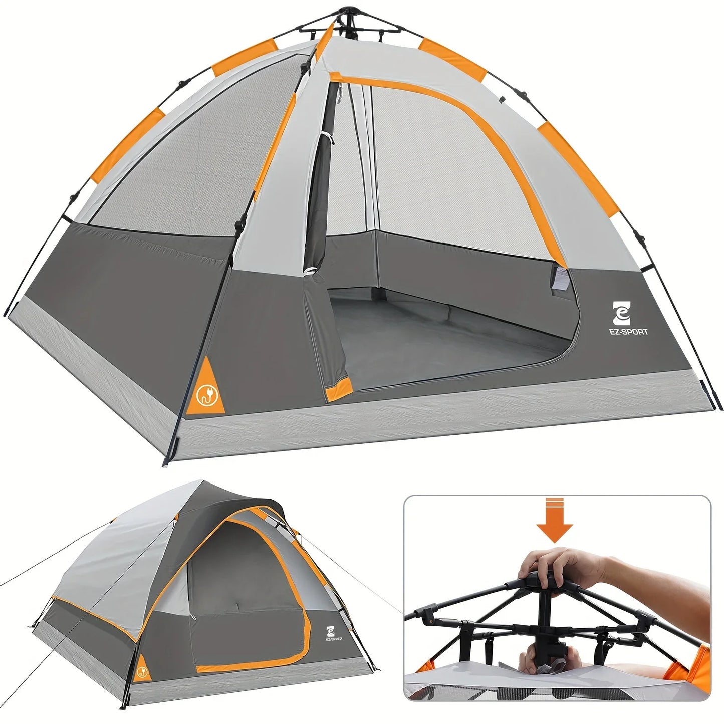 Unp Pop Up Camping Tent Instant Setup Rain Fly Waterproof