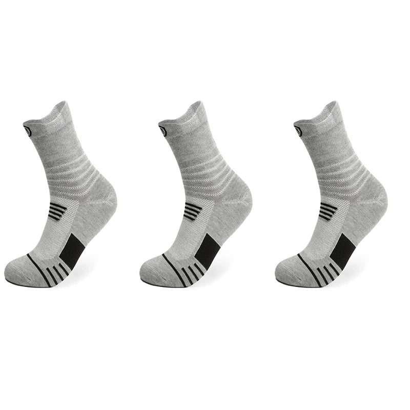 NONECN Mens Basketball Socks Breathable Terry Knit