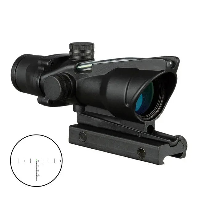 Bestsight 4x32 Riflescope Fiber Optics Red Dot Illuminated