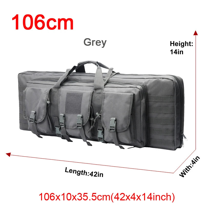 LQARMY Tactical Double Rifle Case Molle Rifle Bag Sniper Airsoft