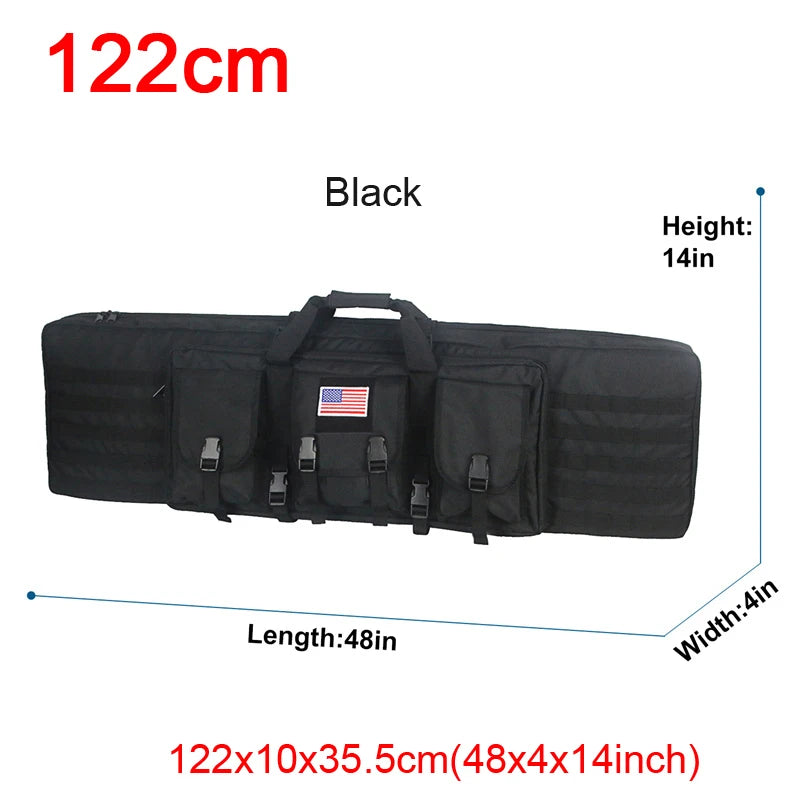 LQARMY Tactical Double Rifle Case Molle Rifle Bag Sniper Airsoft