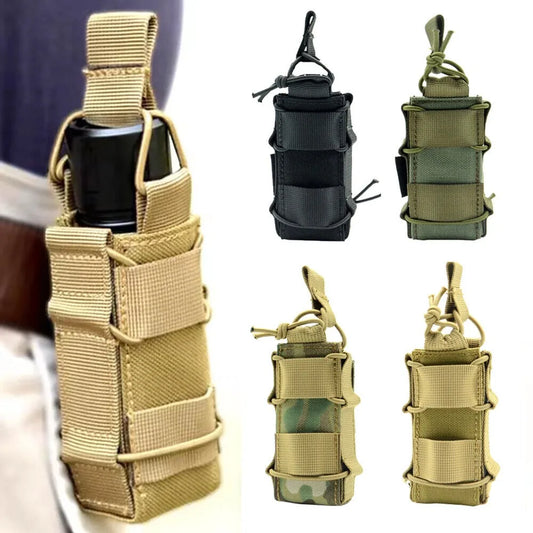 9mm Magazine Pouch Molle Nylon Holster Pistol Flashlight Holder