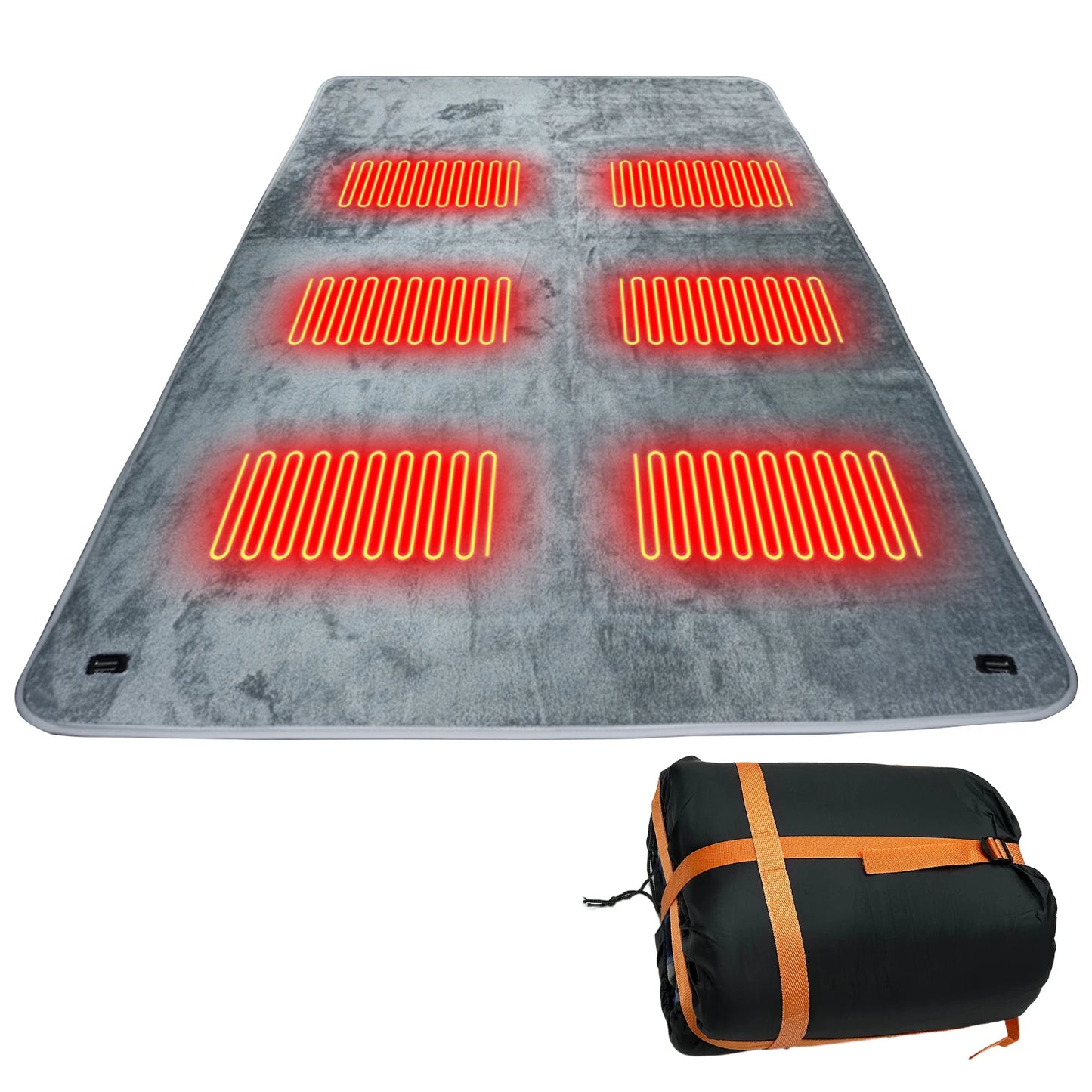ShunmaiiCN Camping USB Heated Sleeping Mat With Six Heating Zones