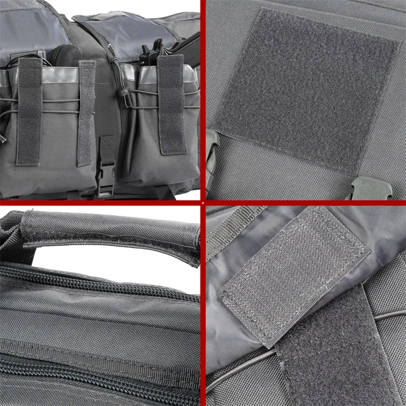 LQARMY Tactical Double Rifle Case Molle Rifle Bag Sniper Airsoft