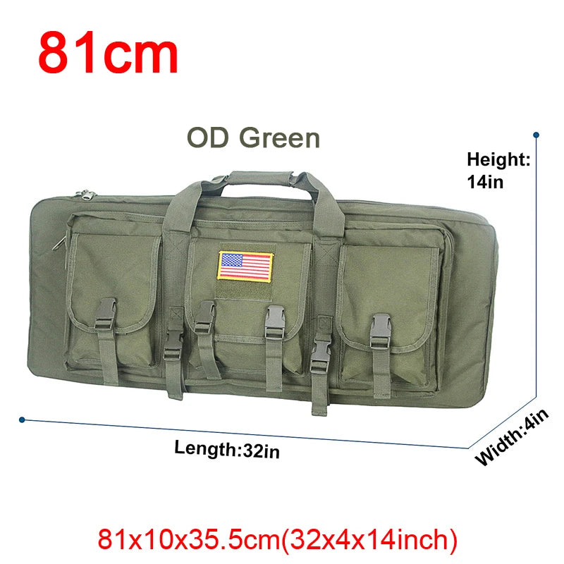 LQARMY Tactical Double Rifle Case Molle Rifle Bag Sniper Airsoft