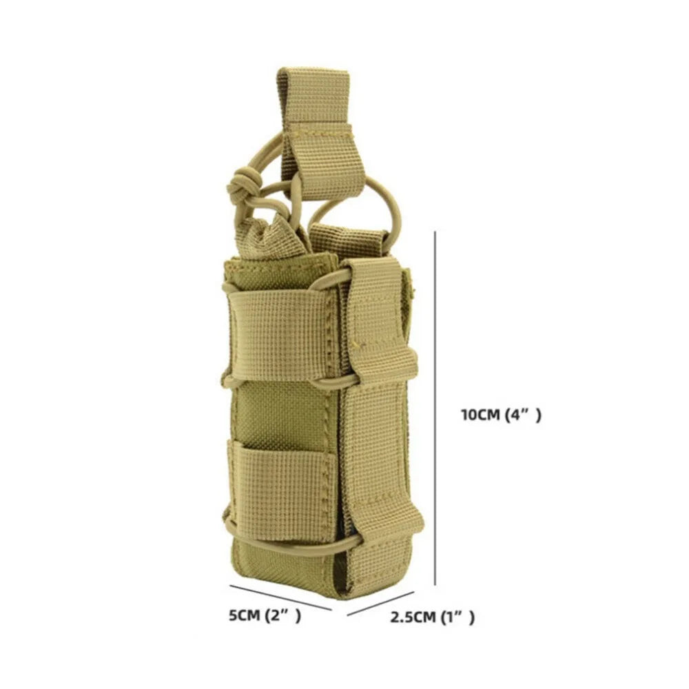 9mm Magazine Pouch Molle Nylon Holster Pistol Flashlight Holder