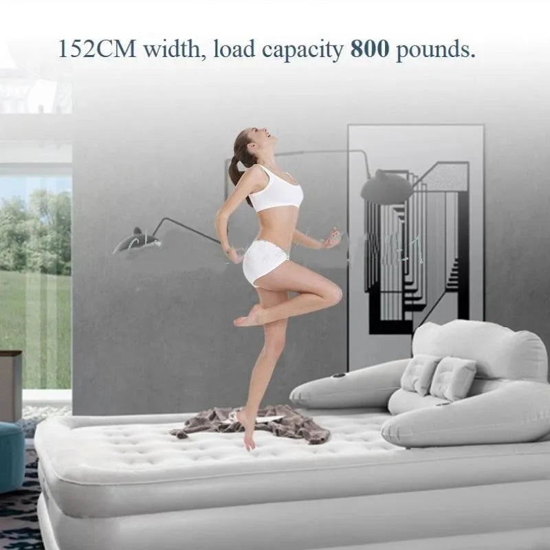 NONECN Air Mattress Sofa Bed Indoor Outdoor Portable Inflatable Couch