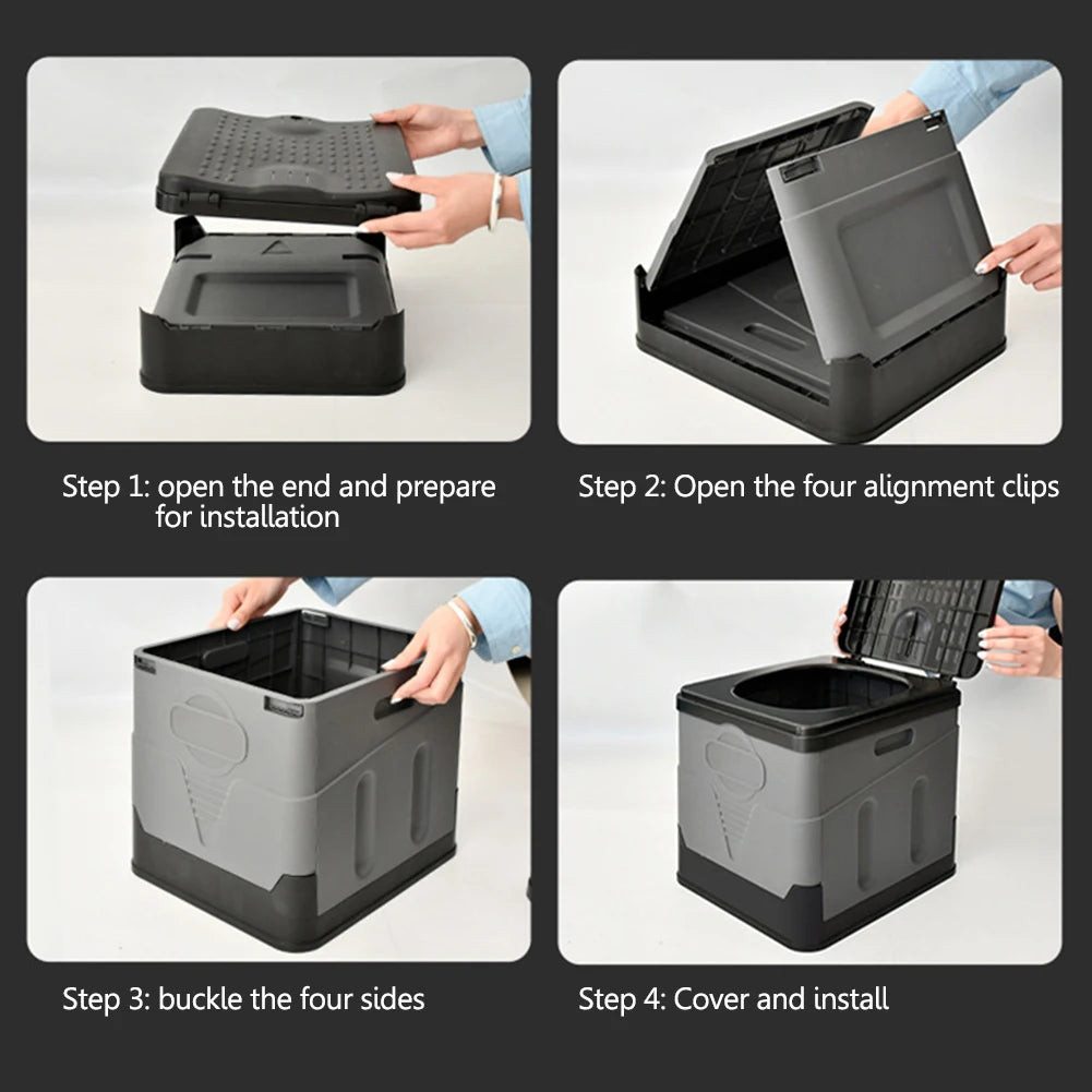 Portable Car Toilet Bucket Folding Outdoor Potty For Camping