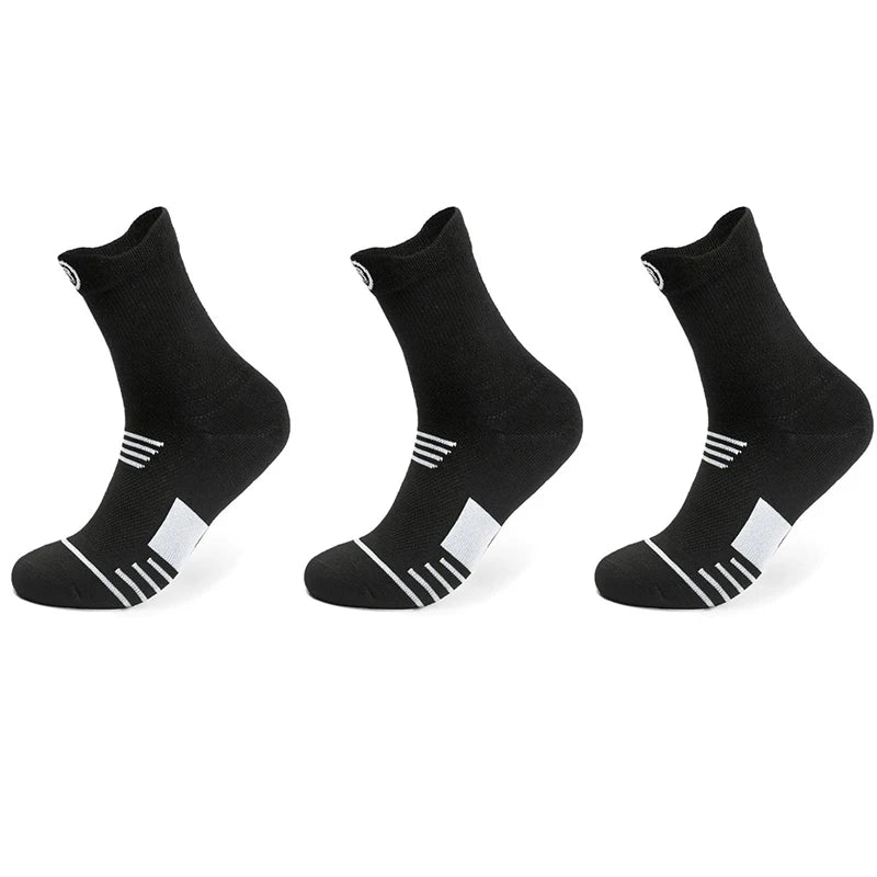 NONECN Mens Basketball Socks Breathable Terry Knit