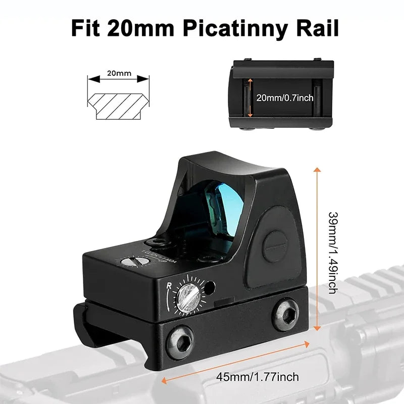 Bestsight Mini MR Red Dot Sight 1x for Rifle Rails