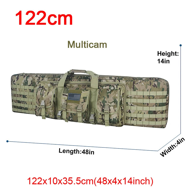 LQARMY Tactical Double Rifle Case Molle Rifle Bag Sniper Airsoft