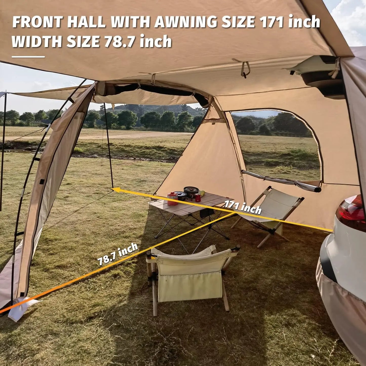 Unp SUV Car Tent Tailgate Shade Awning For Outdoor Camping