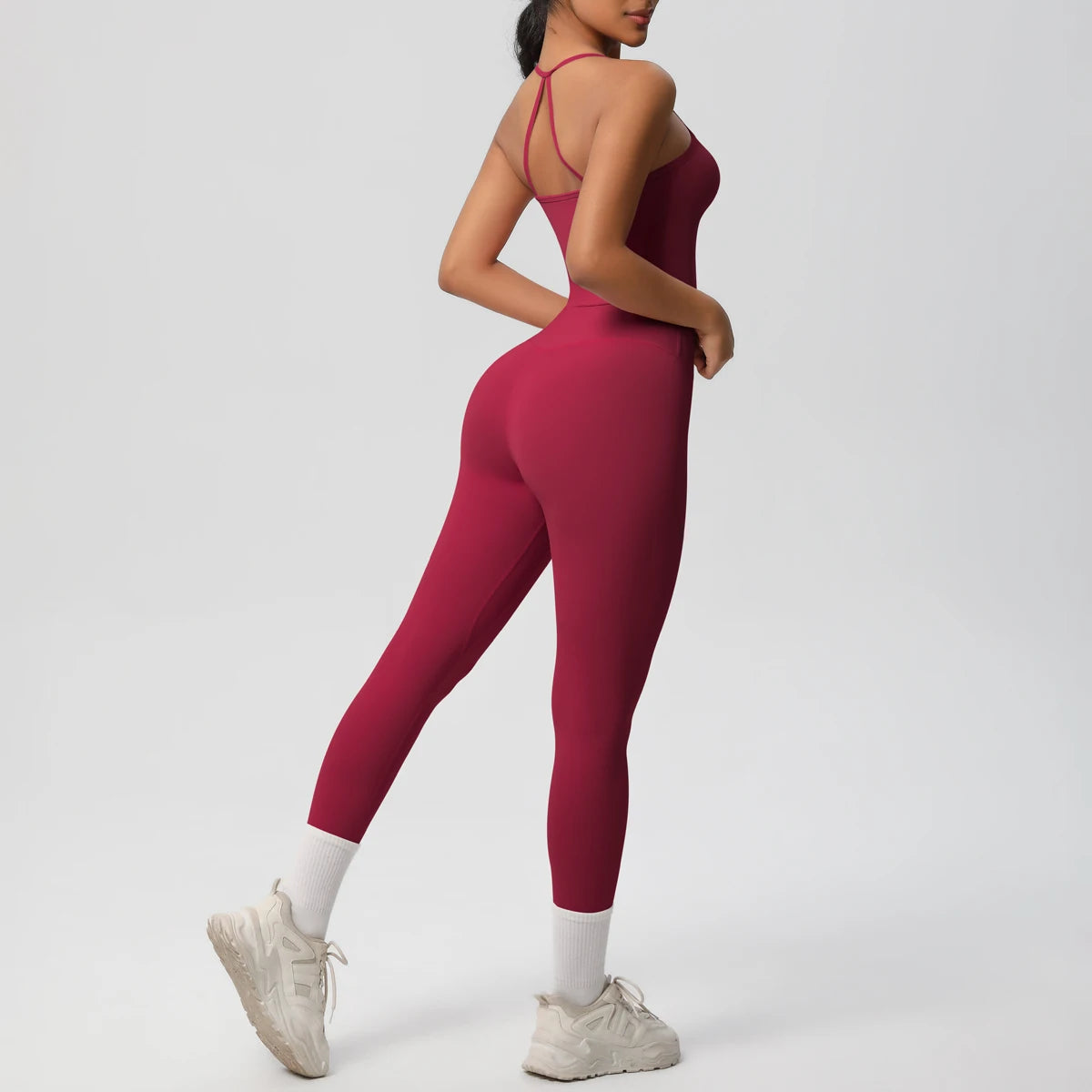 Halter Yoga Top Set For Women Tummy Control Gym Wear