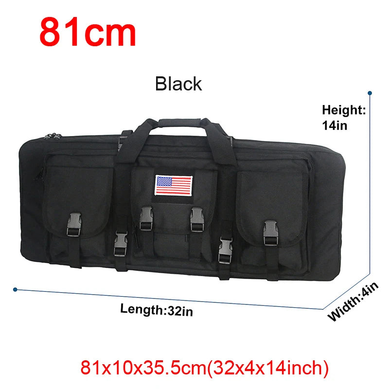 LQARMY Tactical Double Rifle Case Molle Rifle Bag Sniper Airsoft