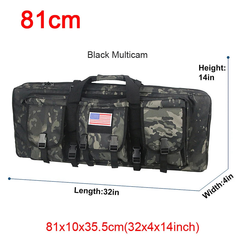 LQARMY Tactical Double Rifle Case Molle Rifle Bag Sniper Airsoft