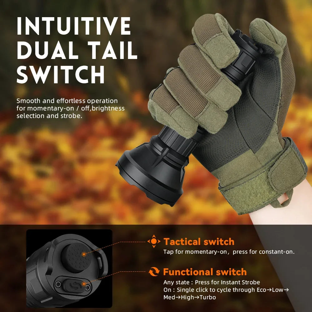 Sofirn SF26 2000lm SFT40 LED 6000K Tactical Flashlight